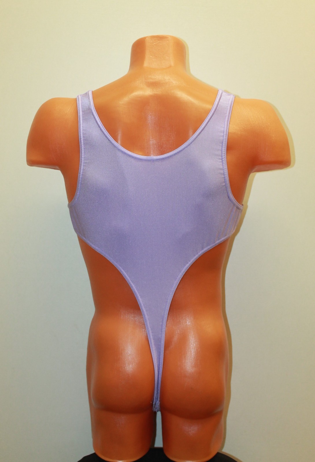 Men Thong Very Open Leotard 151-04 Light Purple Spandex Size S