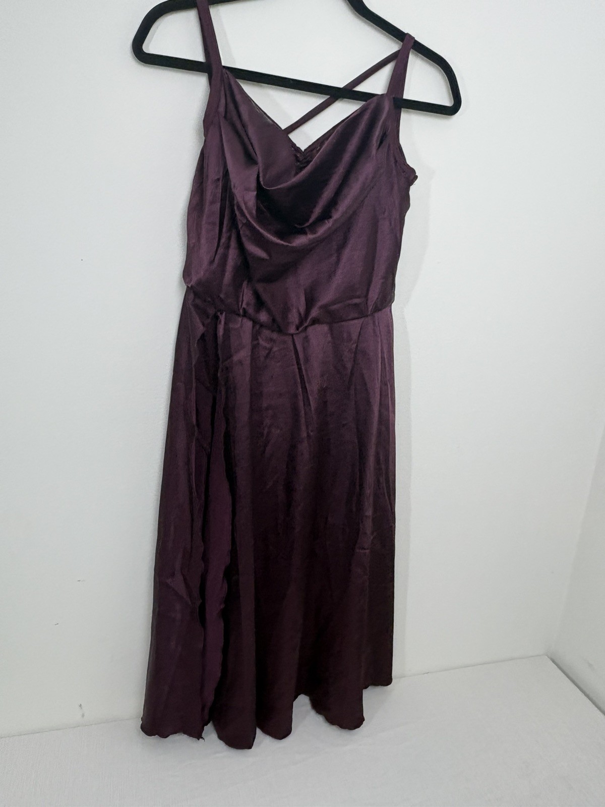 WEISSMAN Dance Costume plum maxi slip dress With Love 13193 MA adult
