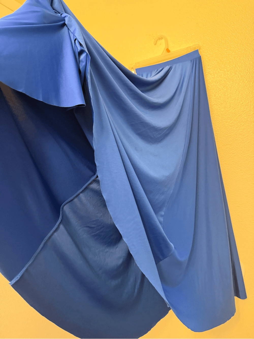 Royal blue jersey stretch Maxi dance circle Skirt pull on costume adult SA adult