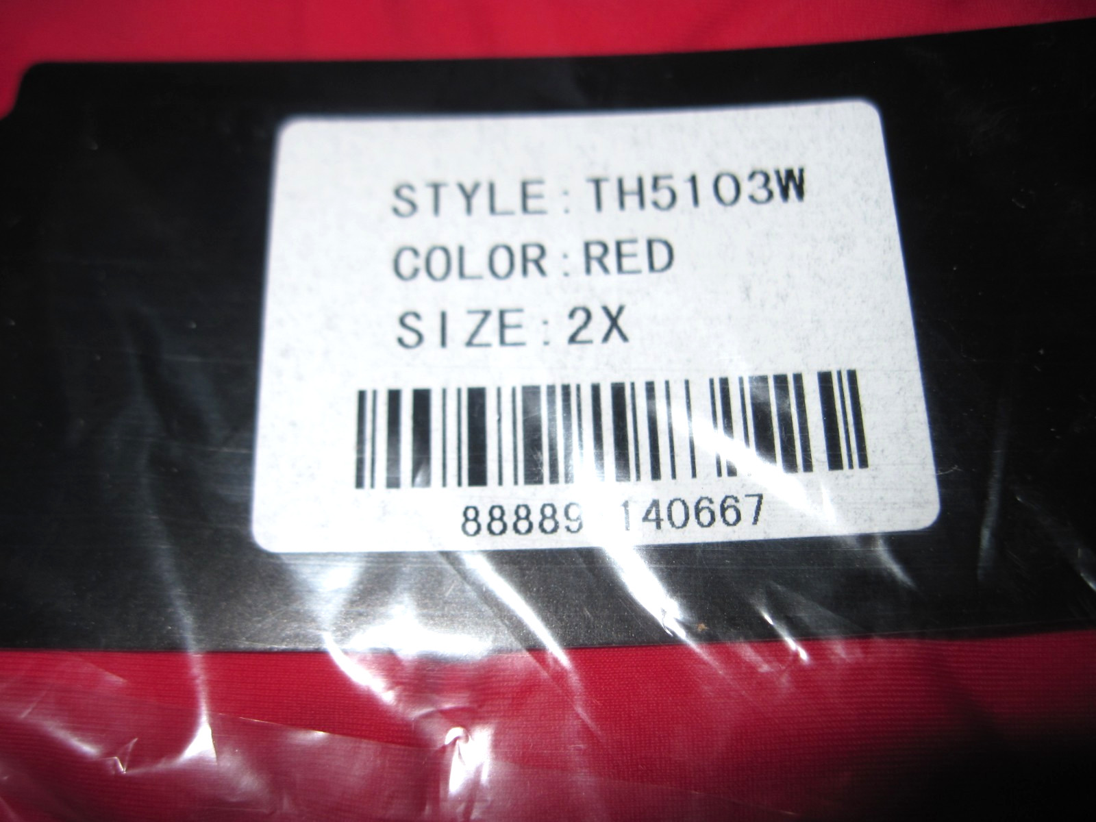 Plus Size Shiny Red Shelf Lined Spandex Long Sleeve Scoop Leotard Size 2XL NWT