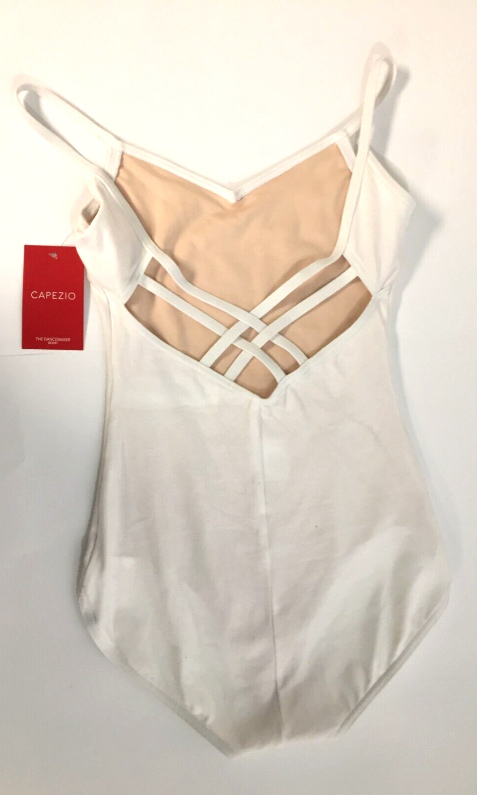 Capezio women’s White Classic V-neck Camisole Leotard CC102 Size Small