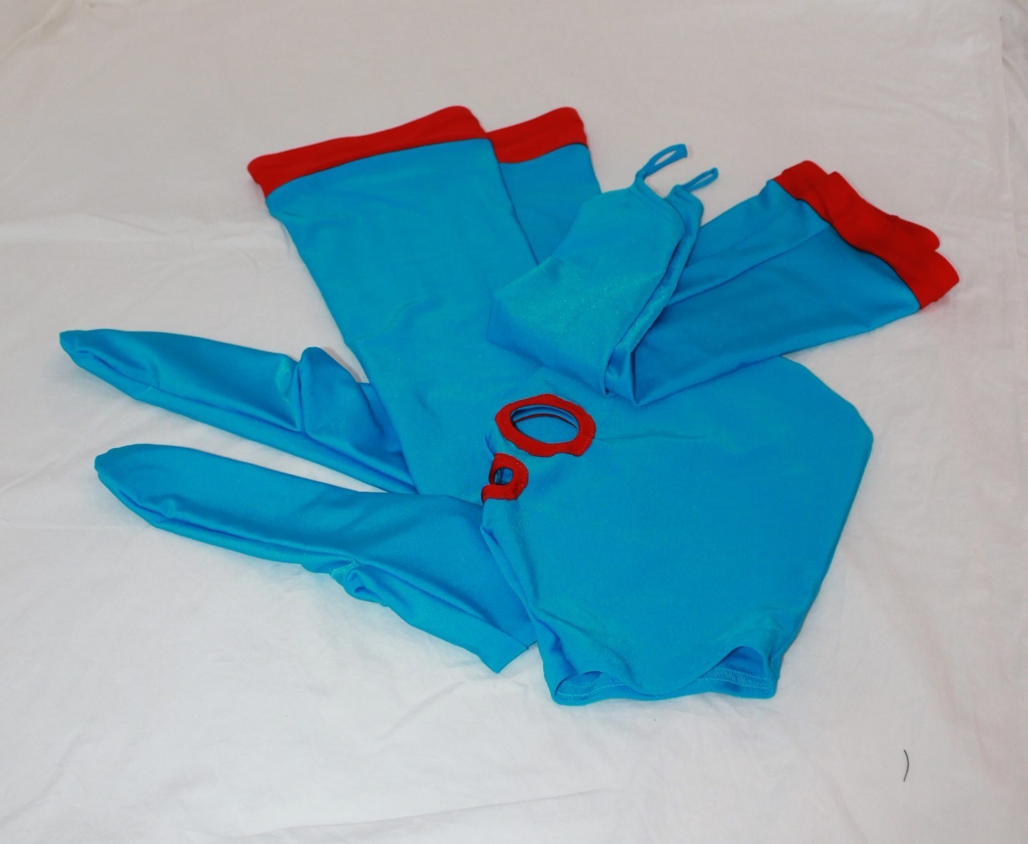 Set Men Cosplay Costume 700-06 Blue and Red Spandex Size L