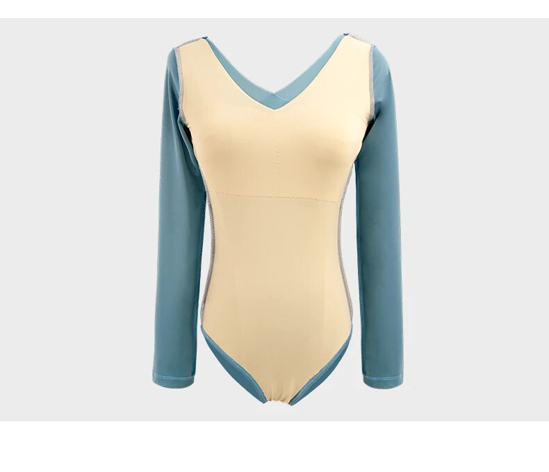 Ballet Leotards for Women Adult V-neck Dance Leotards Nylon Mesh Backless