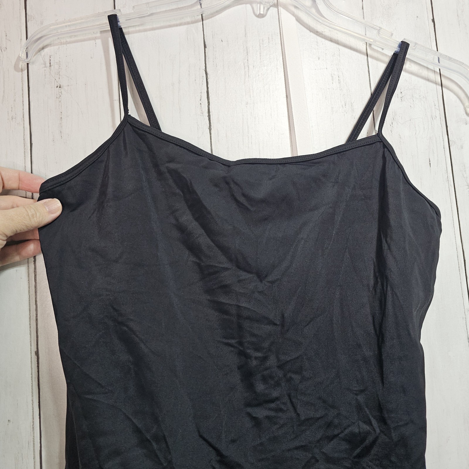 Weissman Women’s Black Matte Camisole Biketard Size Adult XL 4 Way Stretch