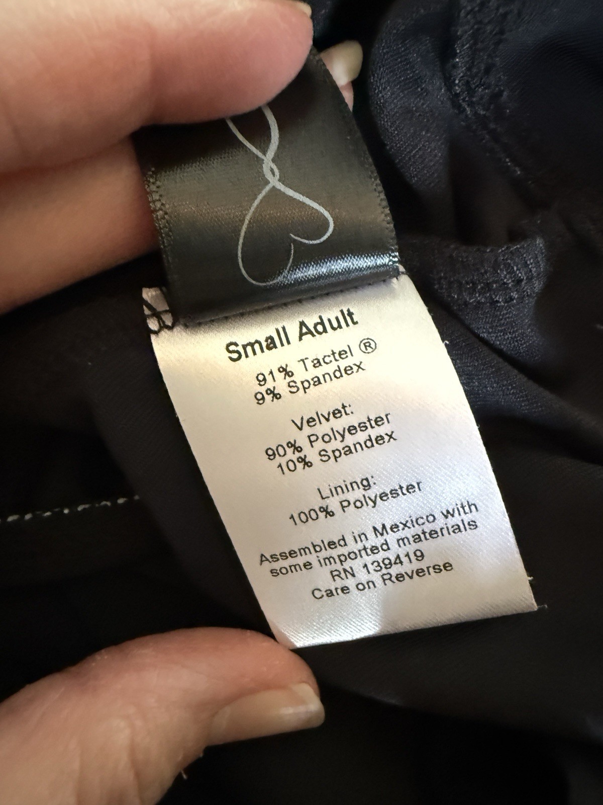 Black Suffolk Leotard With Velvet Trim And Accents Adult Small Deep V Back