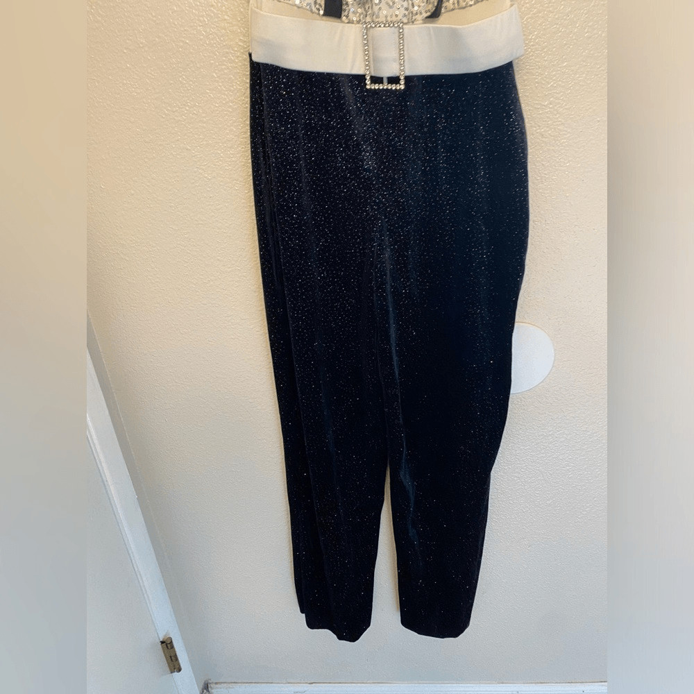 WEISSMAN Dance Costume menswear inspired black white Fancy Pants 13819 MA adult