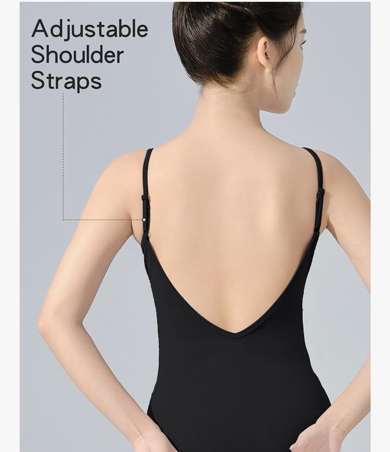 Women’s Camisole Leotard sleeveless dance ballet black size M