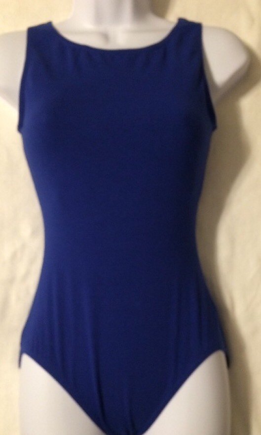 NWT Capezio Women’s High-Neck Tank Leotard w/ Ballet Legline Dance Outfit CC201