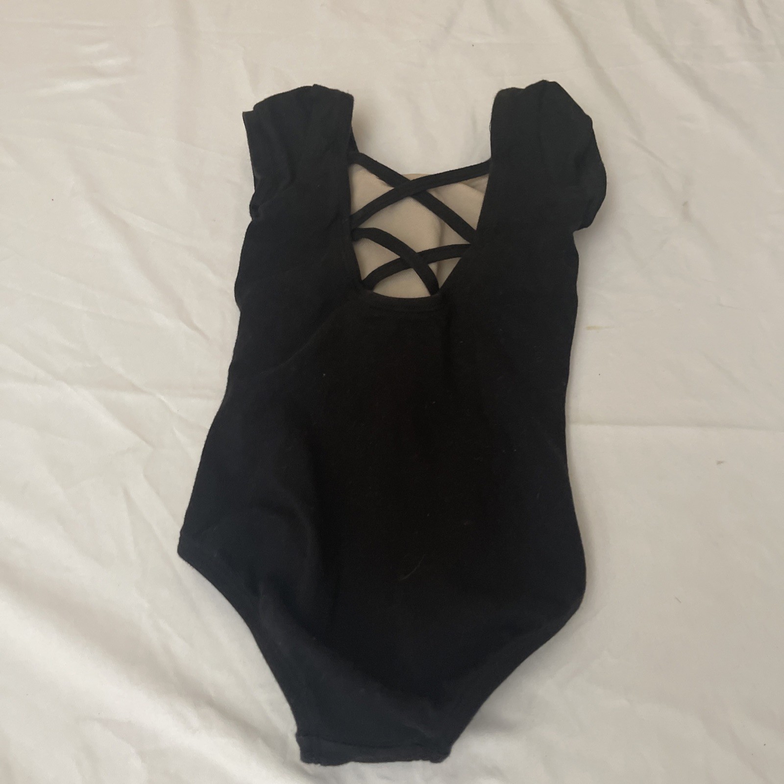 Natalie Dance Wear Leotard Gymnastic Adult Cotton Crisscross Teal Size 4T