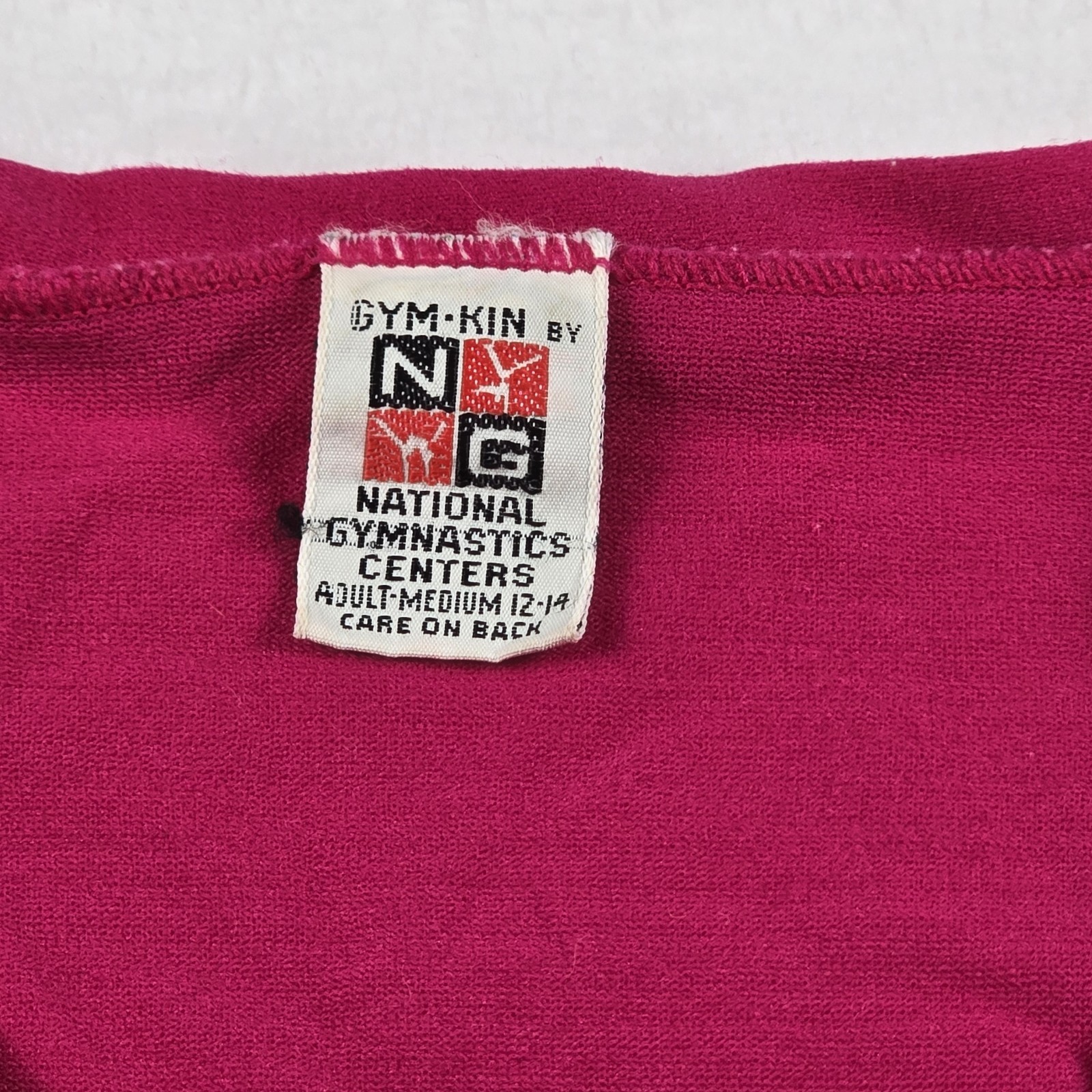 Gym Kin Adult Leotard Size Medium Pink National Gymnastics Center USA Made