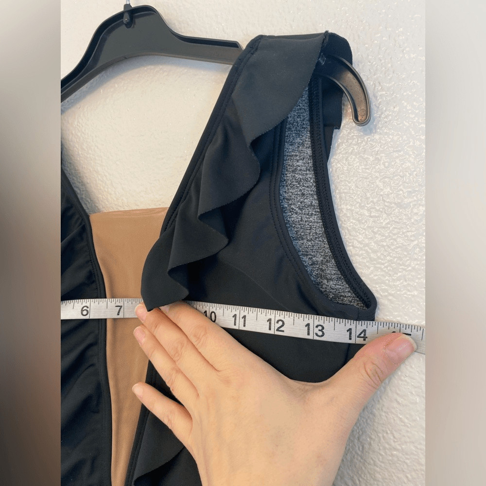 Five 5 Dance solo black ruffle leotard SA-Small adult