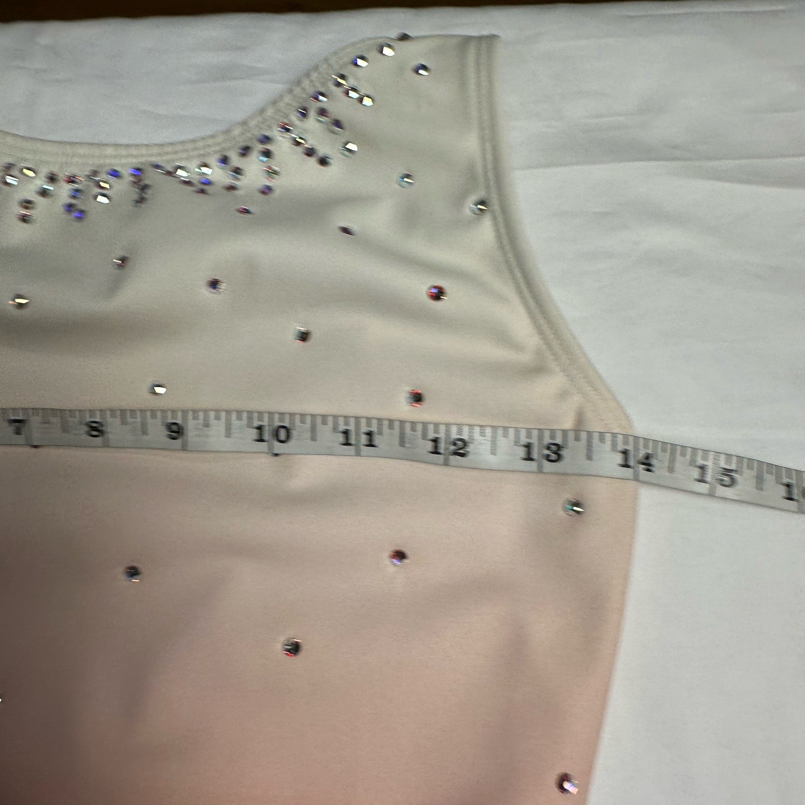 The line up Octavia Peach Ombre Rhinestone Embellished Leotard Dance Costume MA