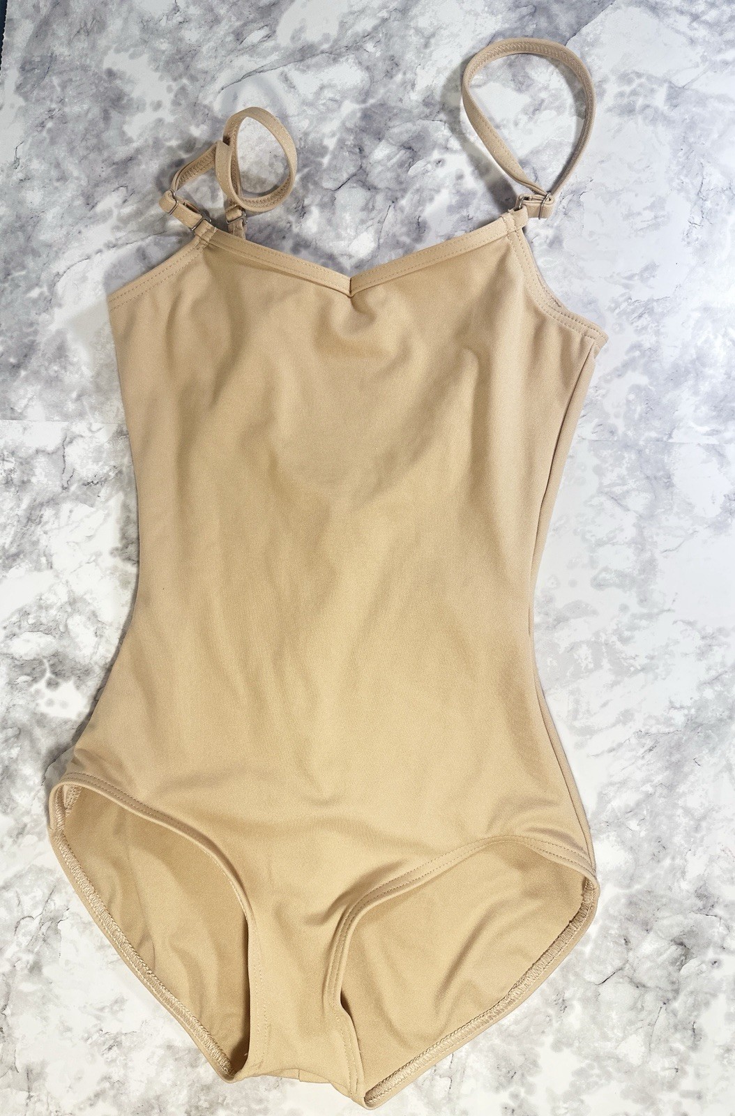 Capezio Women’s Nude Bodysuit Leotard Sz Small Sleeveless