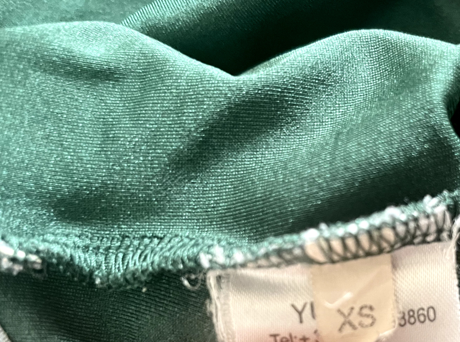 Yumiko Larissa Leotard – XS – Dark Green / Light Blue Trim