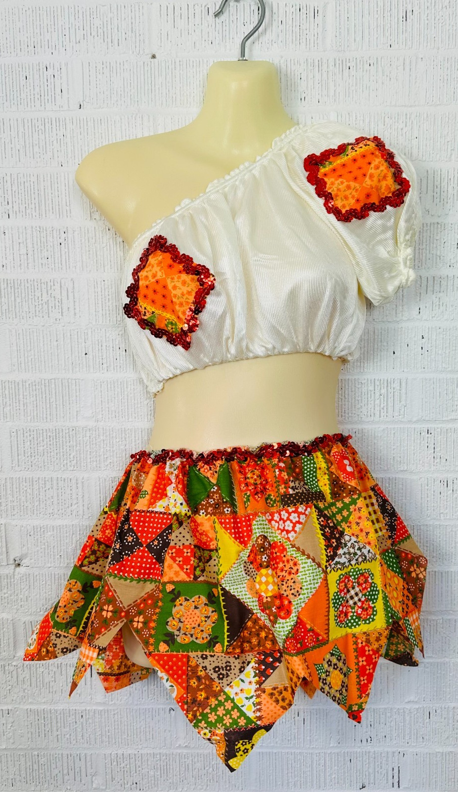 Vtg Dance Costume Lot Patchwork Pageant Neon Leotard Accessories 70’s 80’s