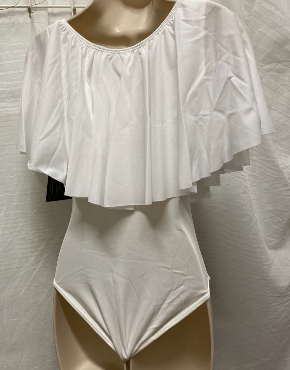 Collared tank Praise Leotard Leo’s 20-62 ladies sizes nylon White fun streetlook