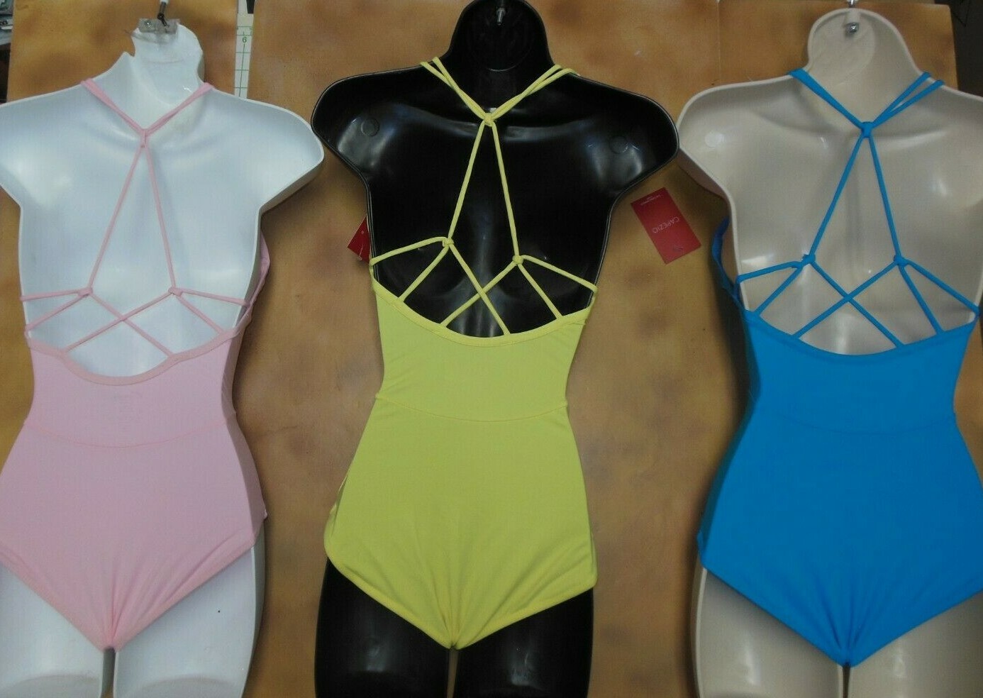 CAPEZIO CAMISOLE LEOTARD 4 COLORS STRAPPY BACK Tb201 LADIES sizes lattice