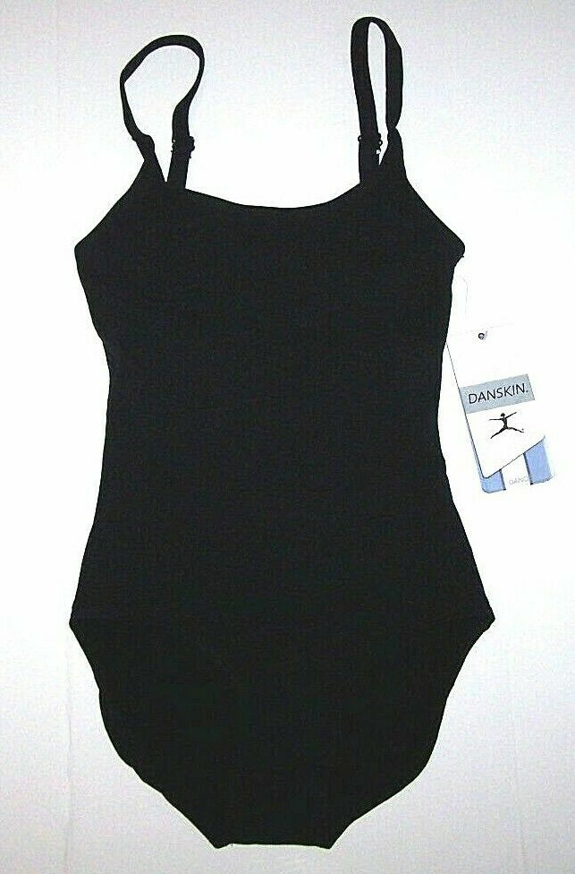 Danskin Leotard Camisole Cotton Bodysuit Adjustable Straps New Adult Women P XS