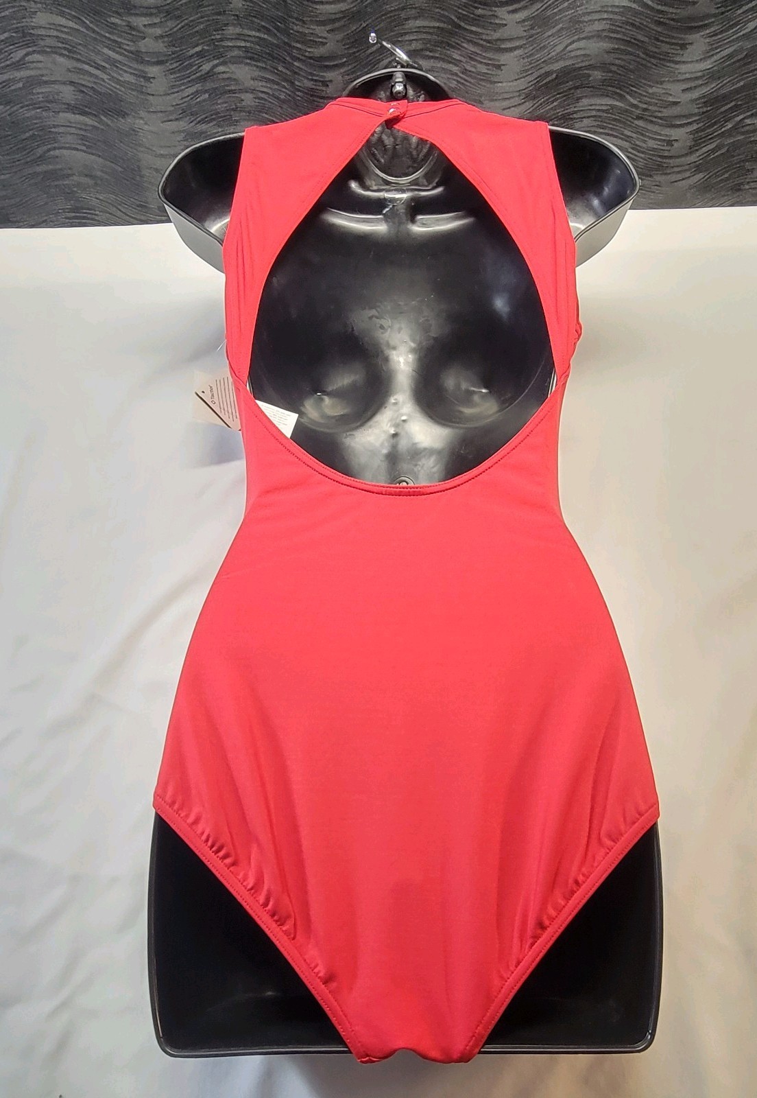 Capezio Studio Collection High Neck Leotard Red High Neck Snap Back SZ LA