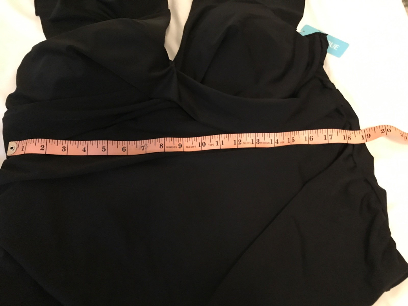 YONIQUE black swimsuit size 24W one piece ruffle sleeve removable padding