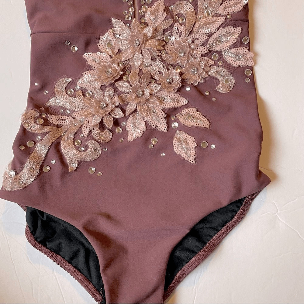 Five 5 competition contemporary Dance costume solo illusion custom YXL XLC child