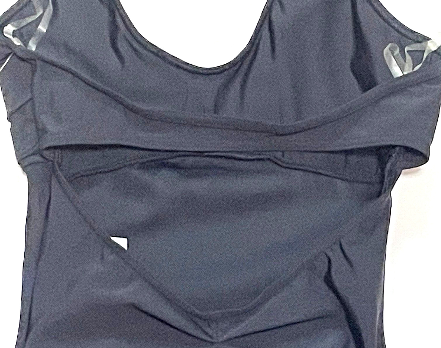 Capezio Pleated Synergy Halter Leotard Bodysuit Back Strap 10190 New Nwt Women L