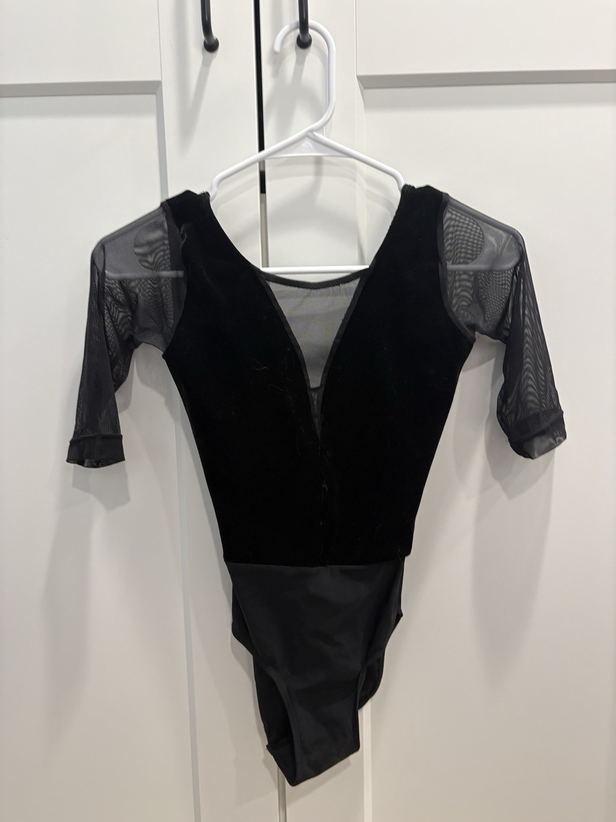 Eleve Tempe Black Velvet Leotard RTW XS