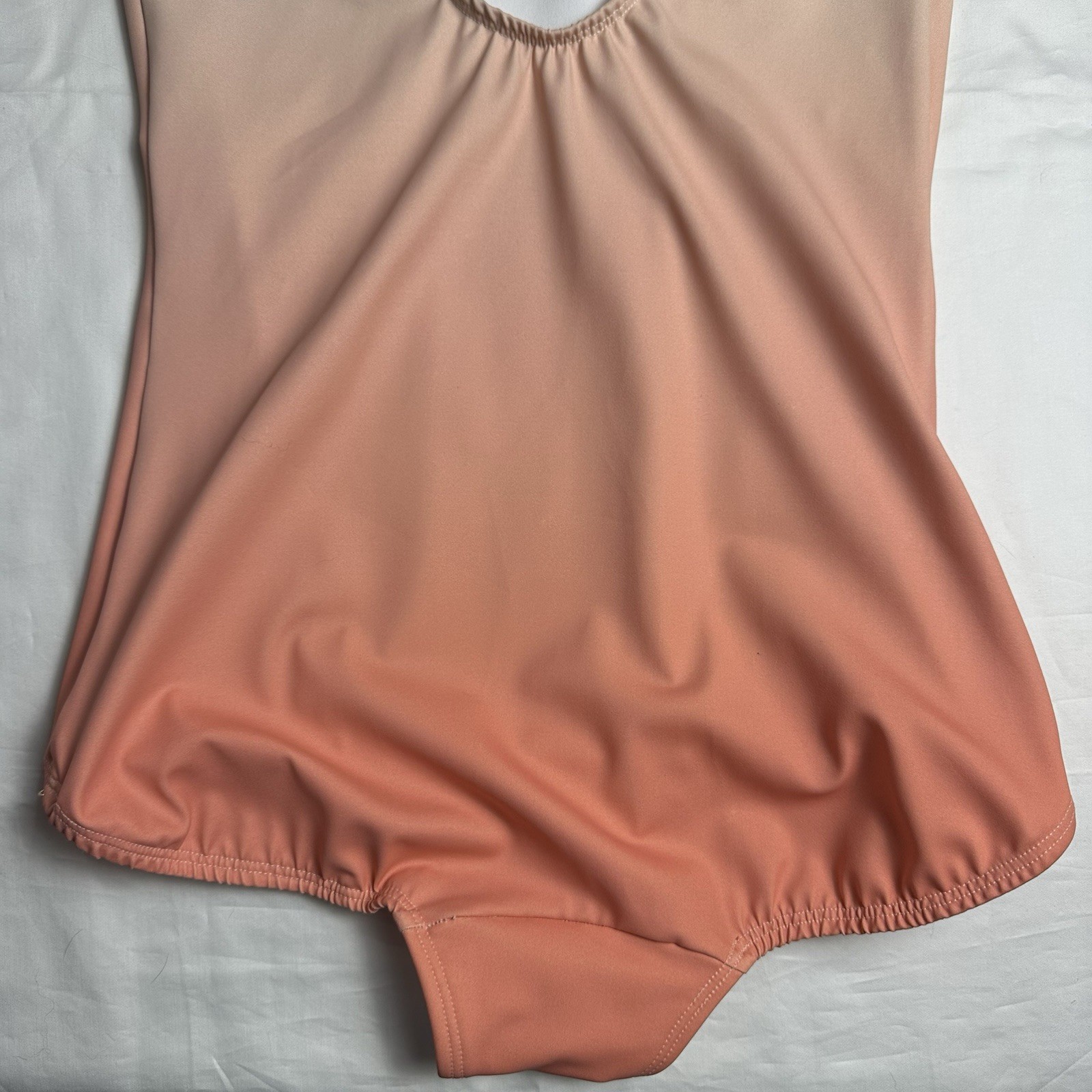 The line up Octavia Peach Ombre Rhinestone Embellished Leotard Dance Costume MA