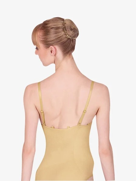 Nude Clear Strap Dance Leotard SA MA LA Costume Body Liner Caramel Tan Beige New