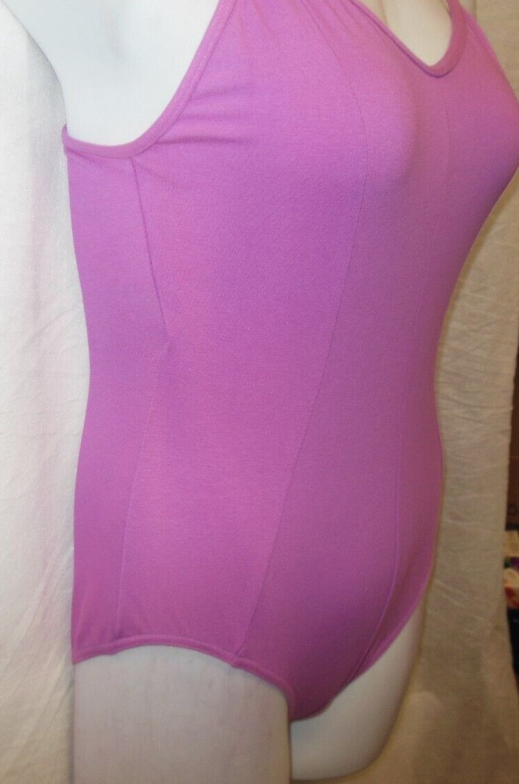 MIRELLA LADIES M207LM orchid Camisole leotard Princess Seam Ballet shopworn