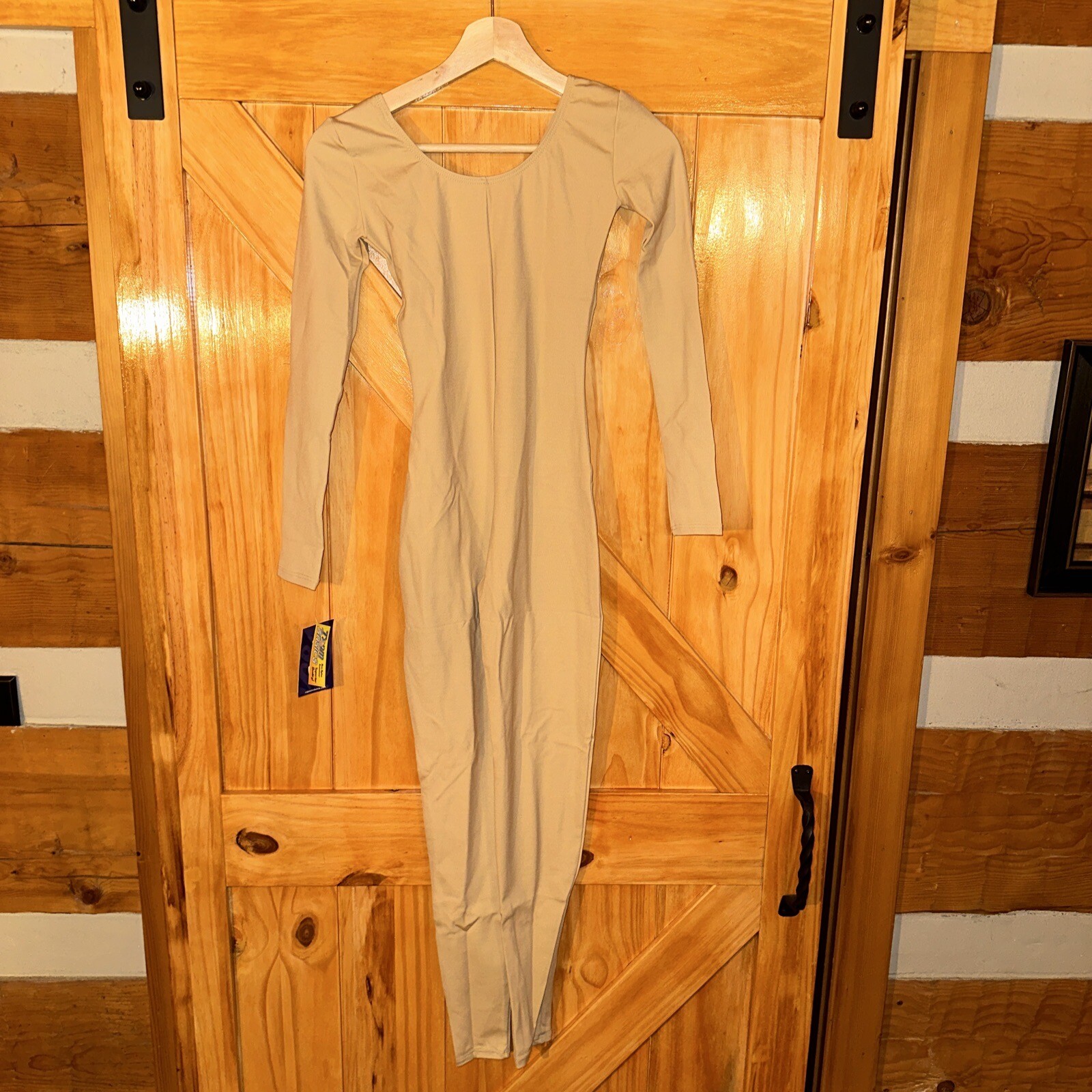 Capezio Women’s Small Long-Sleeve Unitard Long Pants Suit Nude TB114 Dance *NWT*