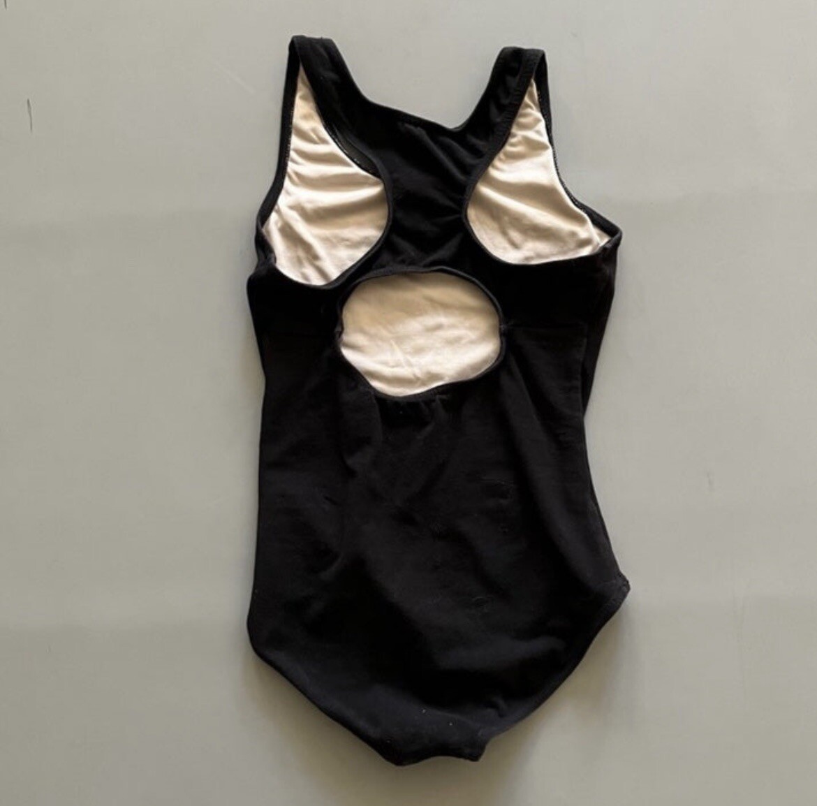 Natalie Dancewear Racerback Ballet Gymnastics Black Leotard Large Child