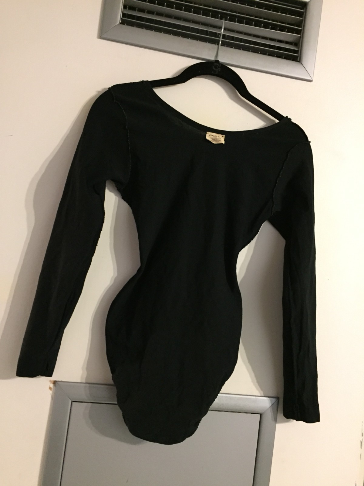VTG 70s Danskin Long Sleeve Bodysuit Leotard – MADE IN USA – Size S