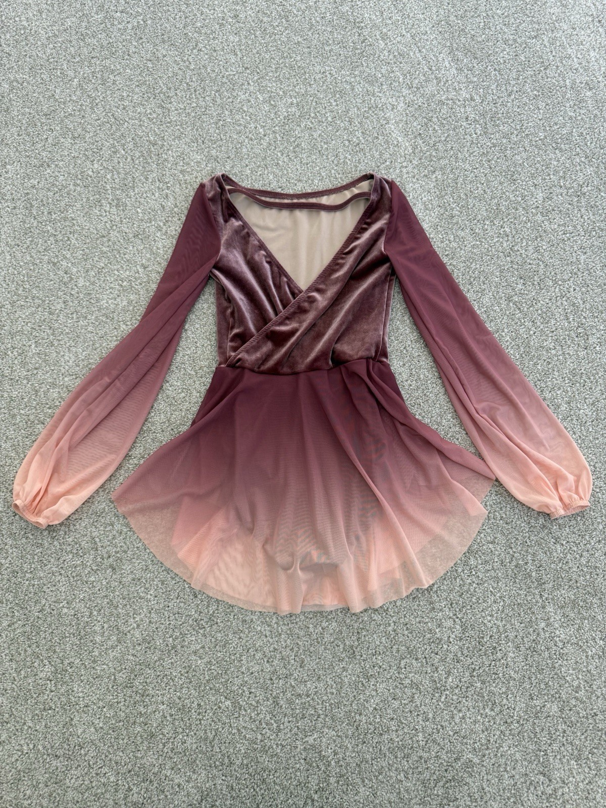 Weissman Women’s XSA XSmall Adult Maroon Ombré Dance Costume
