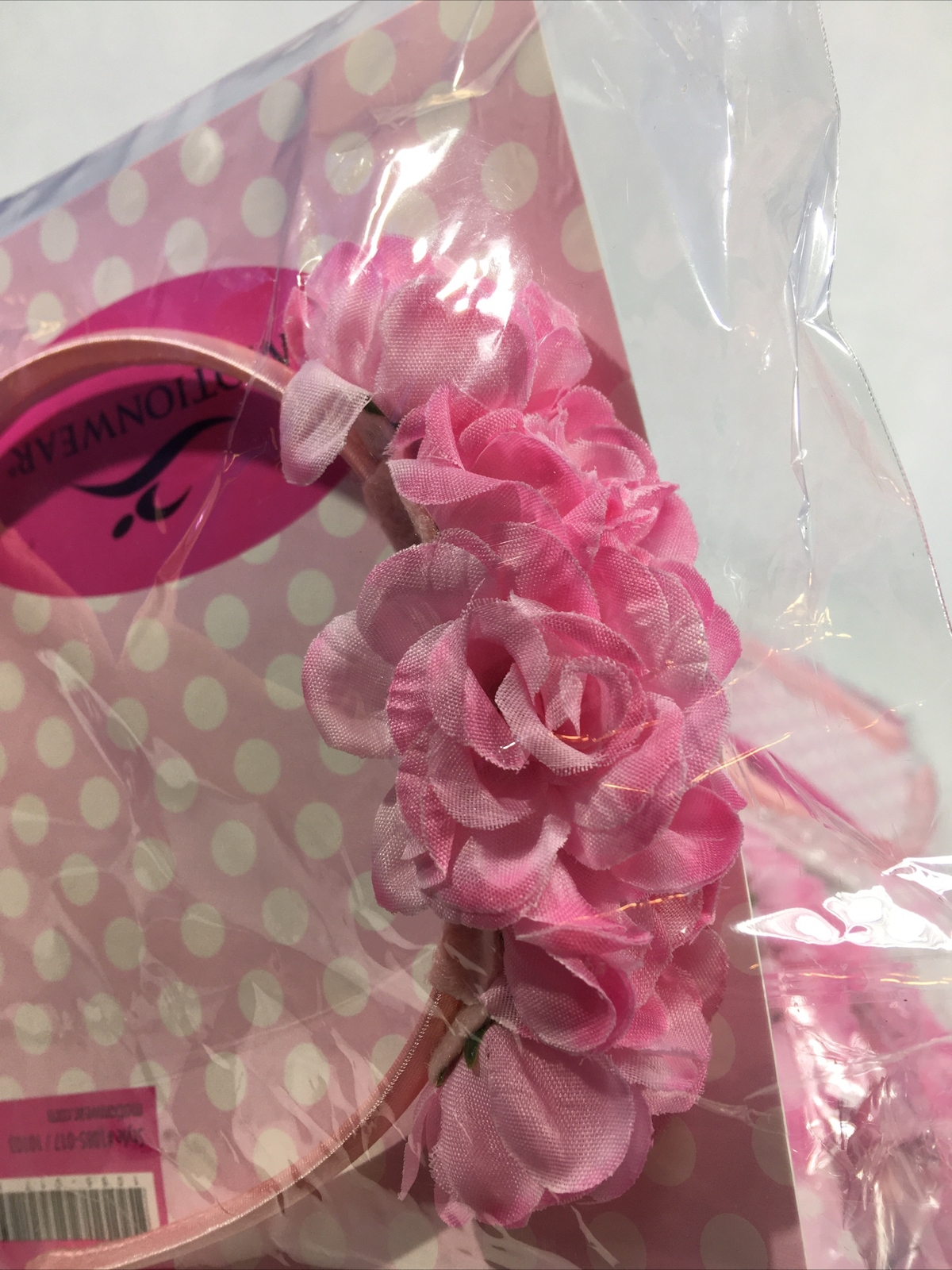 Motionwear Headband Pink Rose Flowers Lot of 9