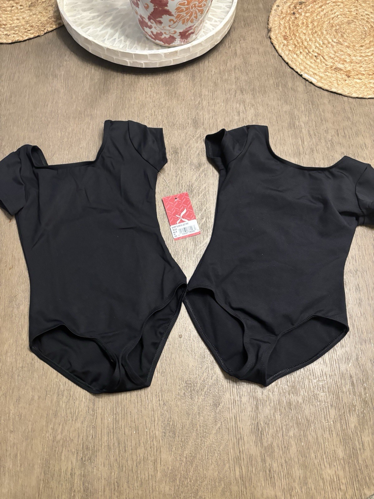Capezio Dance Leotard Children’s Medium Black Short Sleeve