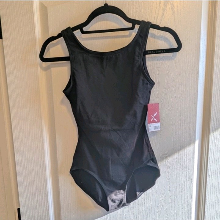 Capezio High-Neck Tank Leotard CC201 Small Black NWT *Minor Flaw