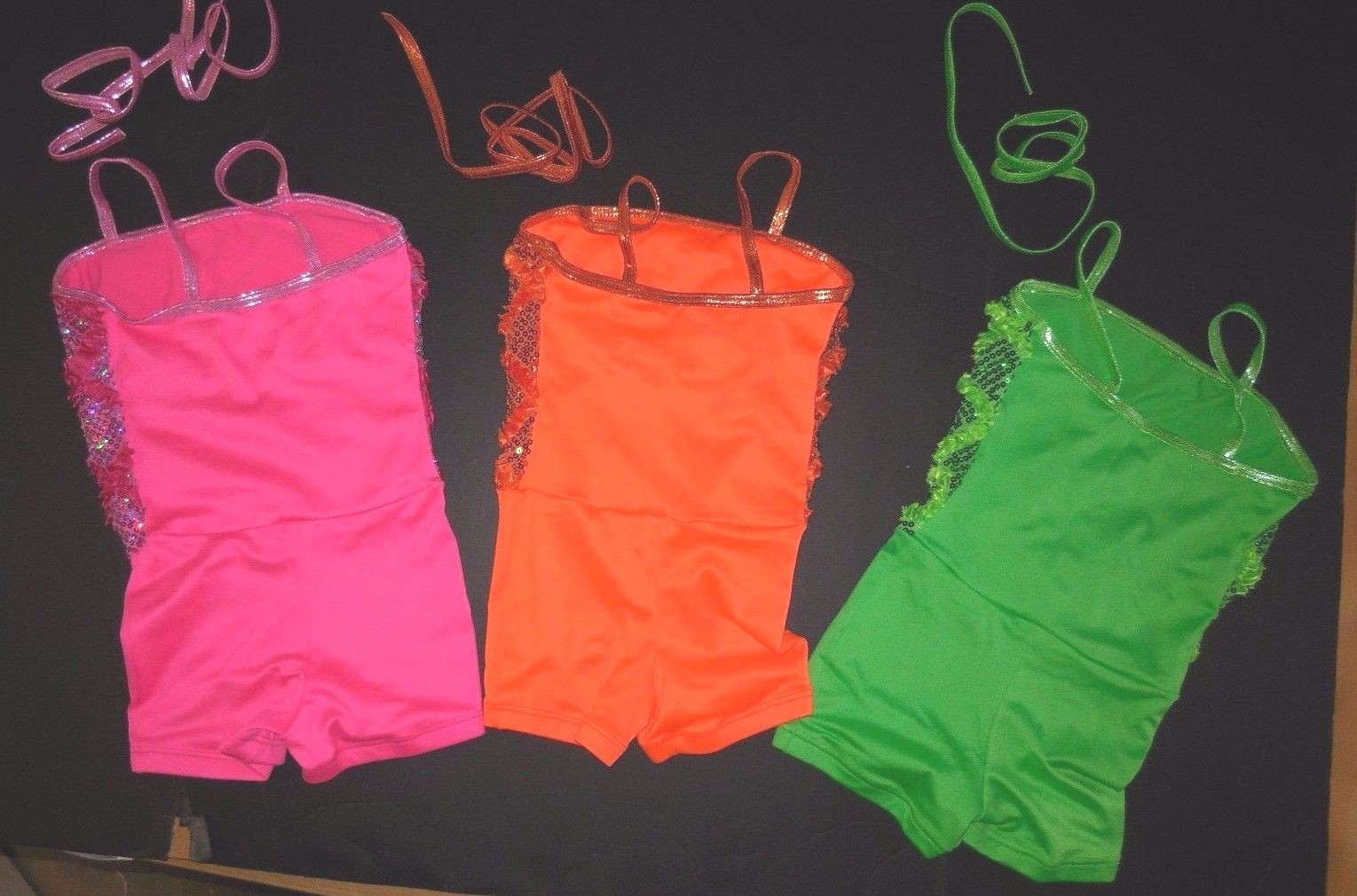 DANCE Costume Hologram Sequin Front Shorty unitard 3 Colors over 15 available