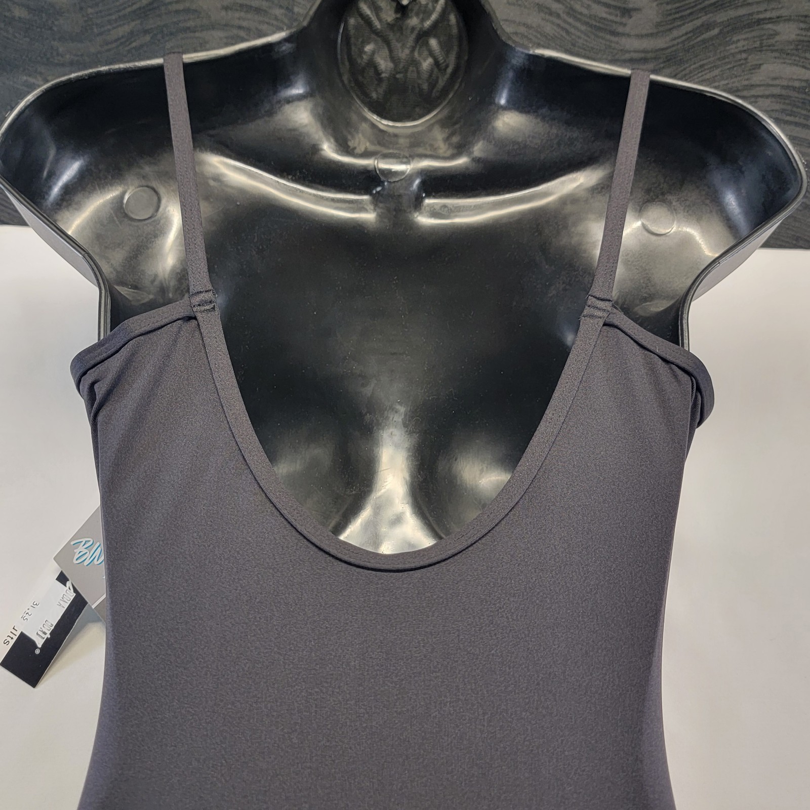 Body Wrappers Camisole Leotard Black Scoop Front & Deep Scoop Back SZ LA