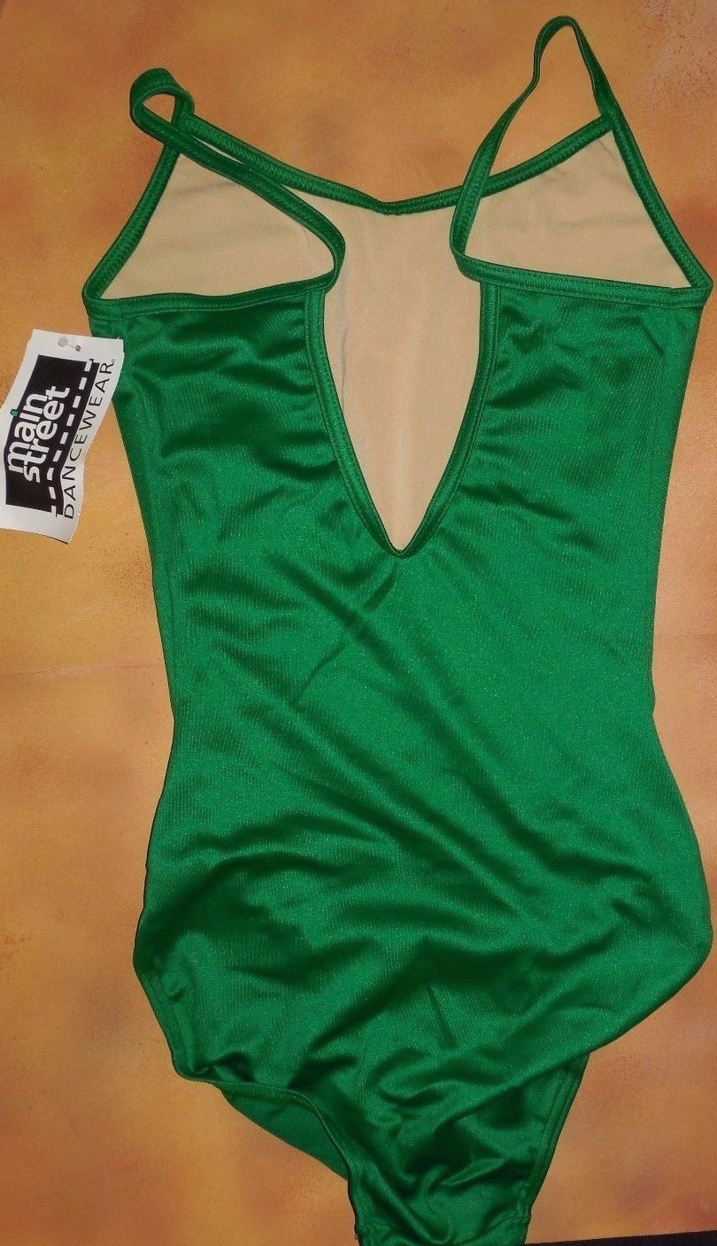 Kelly Camisole Leotard Classic Dance Front Lined Kelly Green Ladies 86001 NWT