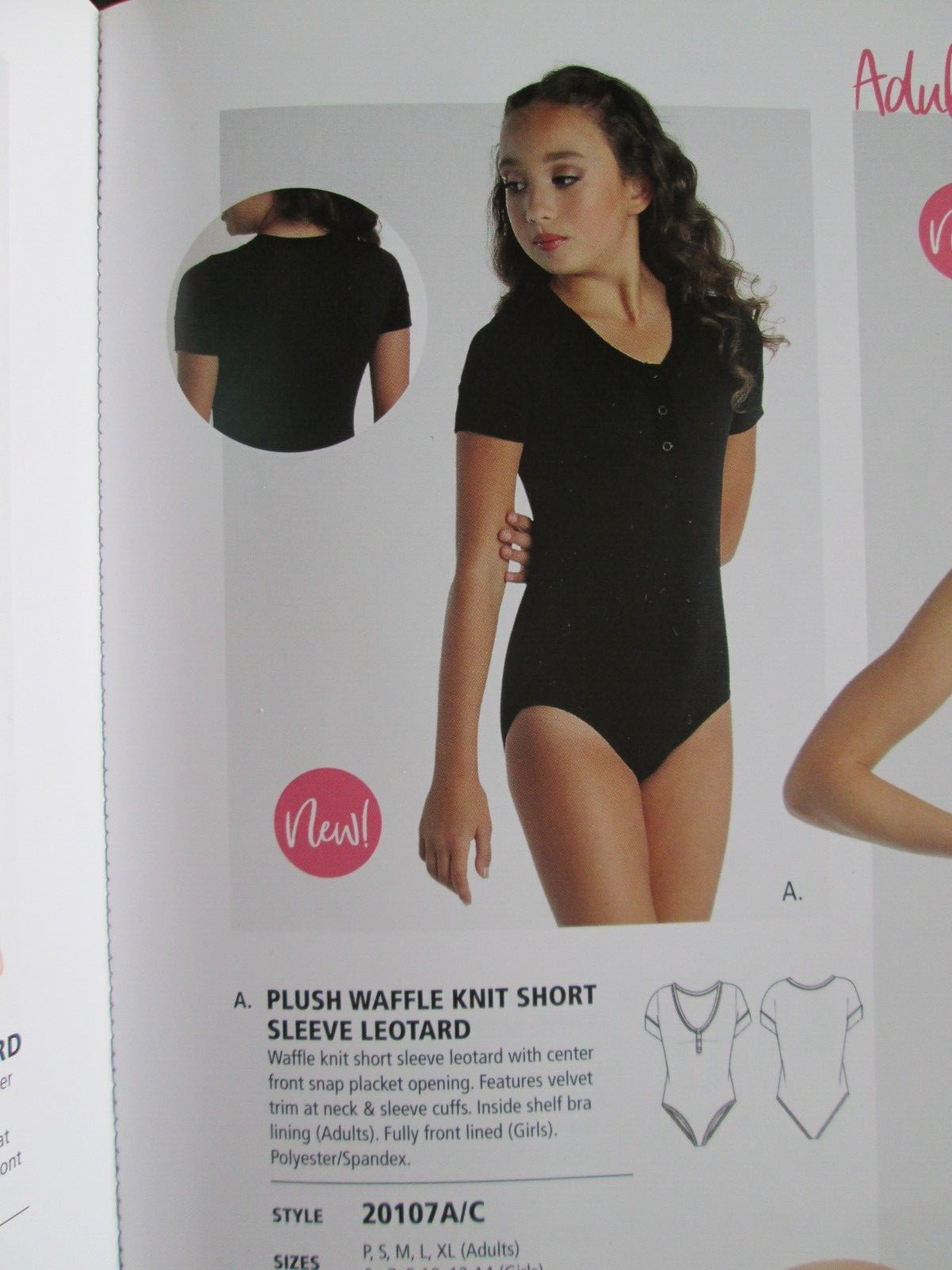 Leotard New Women’s LA Dance Ballet Gymnastics Jazz Black DanzNMotion w Bra Pads