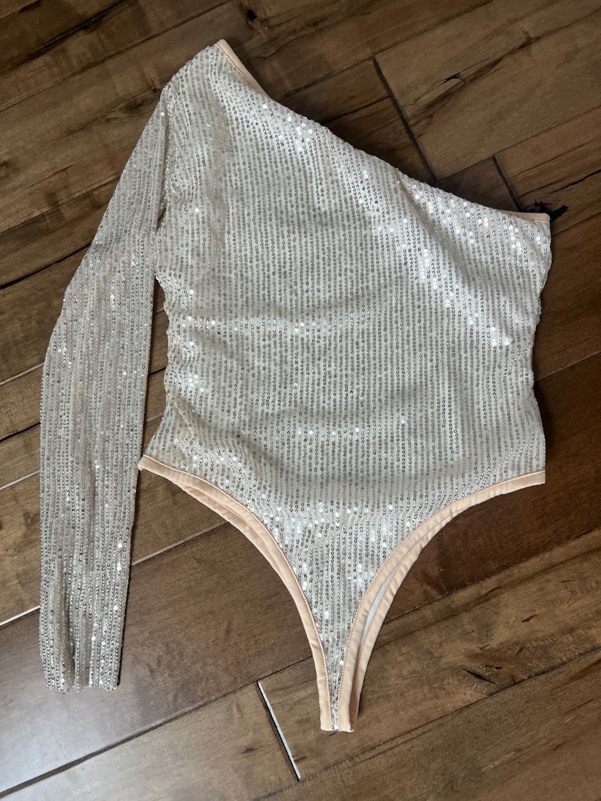 Zasuwa Assymetrical Pole Dancewear | Gold Sequin (medium)