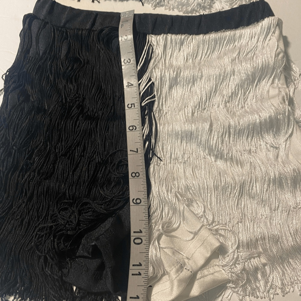 WEISSMAN Dance black white 2 piece fringe Move Your Body SH12436 XSA adult