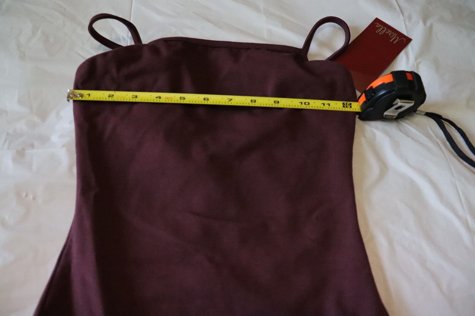 Mirella Women’s Scoop Front Camisole Leotard, Size M Burgundy NEW