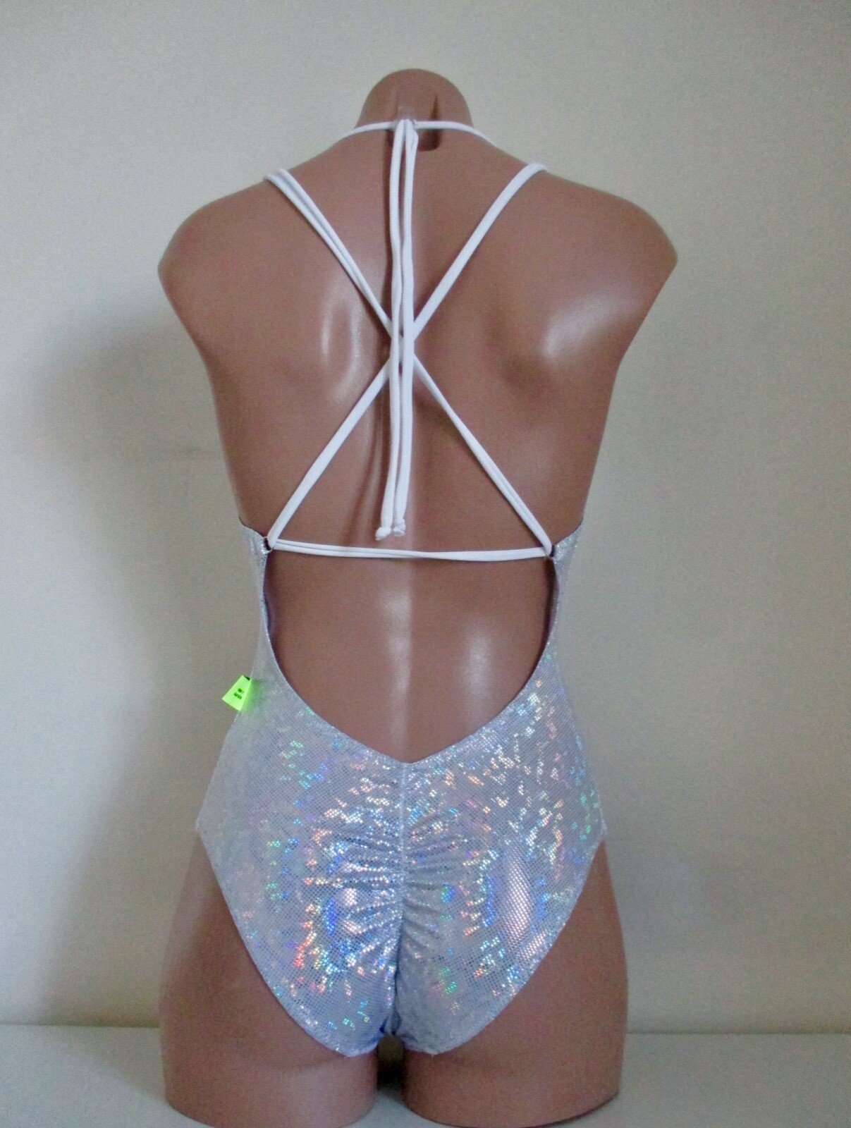 Schminke 🎩 dance hologram leotard scrunch bum bodysuit one piece cutout suit UV
