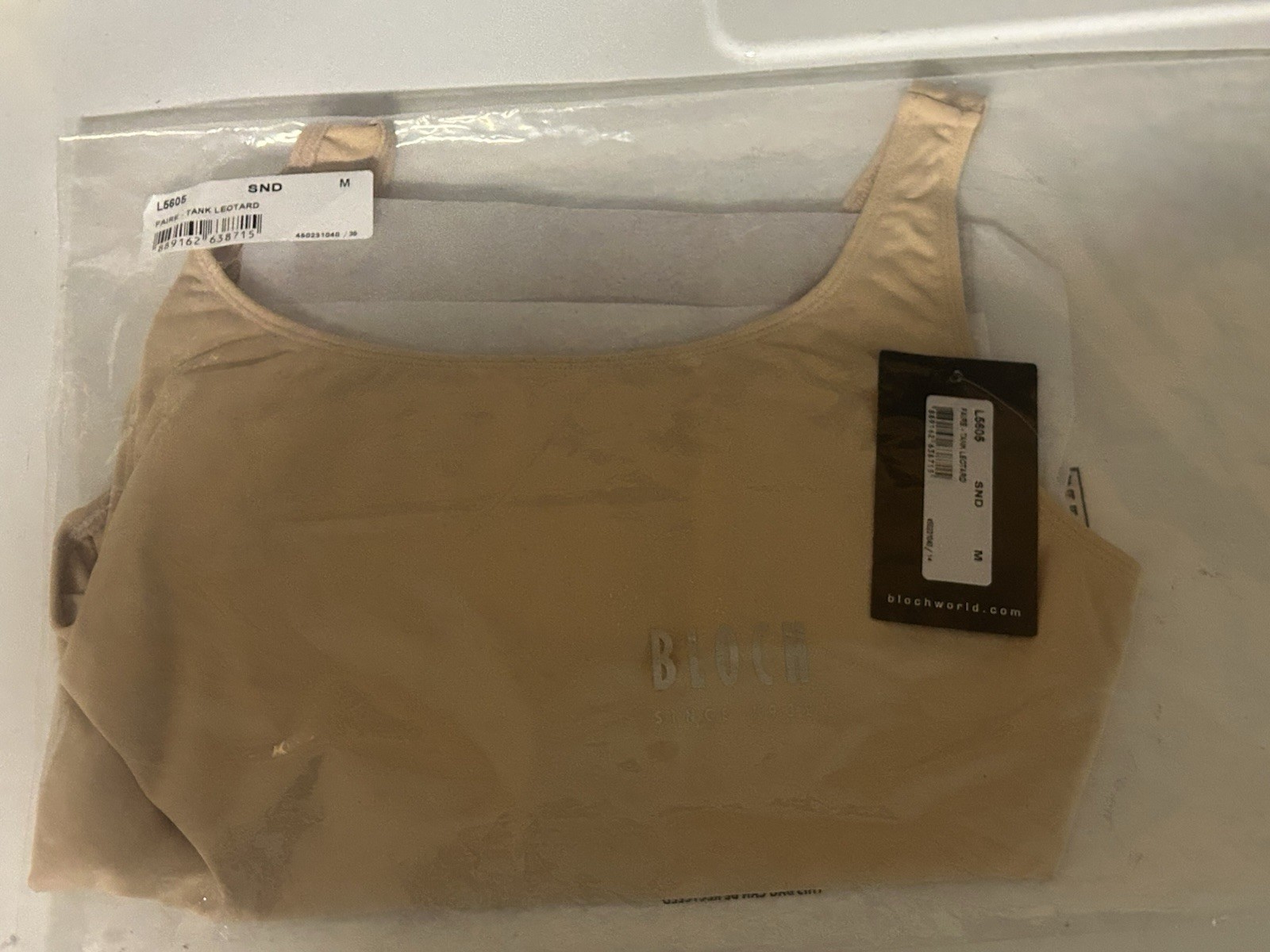 NEW Bloch Dance Women’s Faire microlux Tank Leotard Medium Costume Ballet Nude