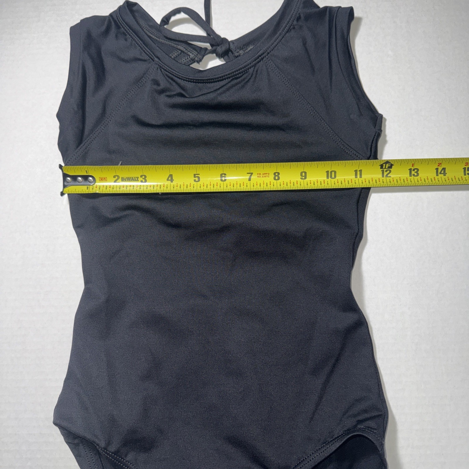 Suffolk Leotard- size Large Child Black, open back