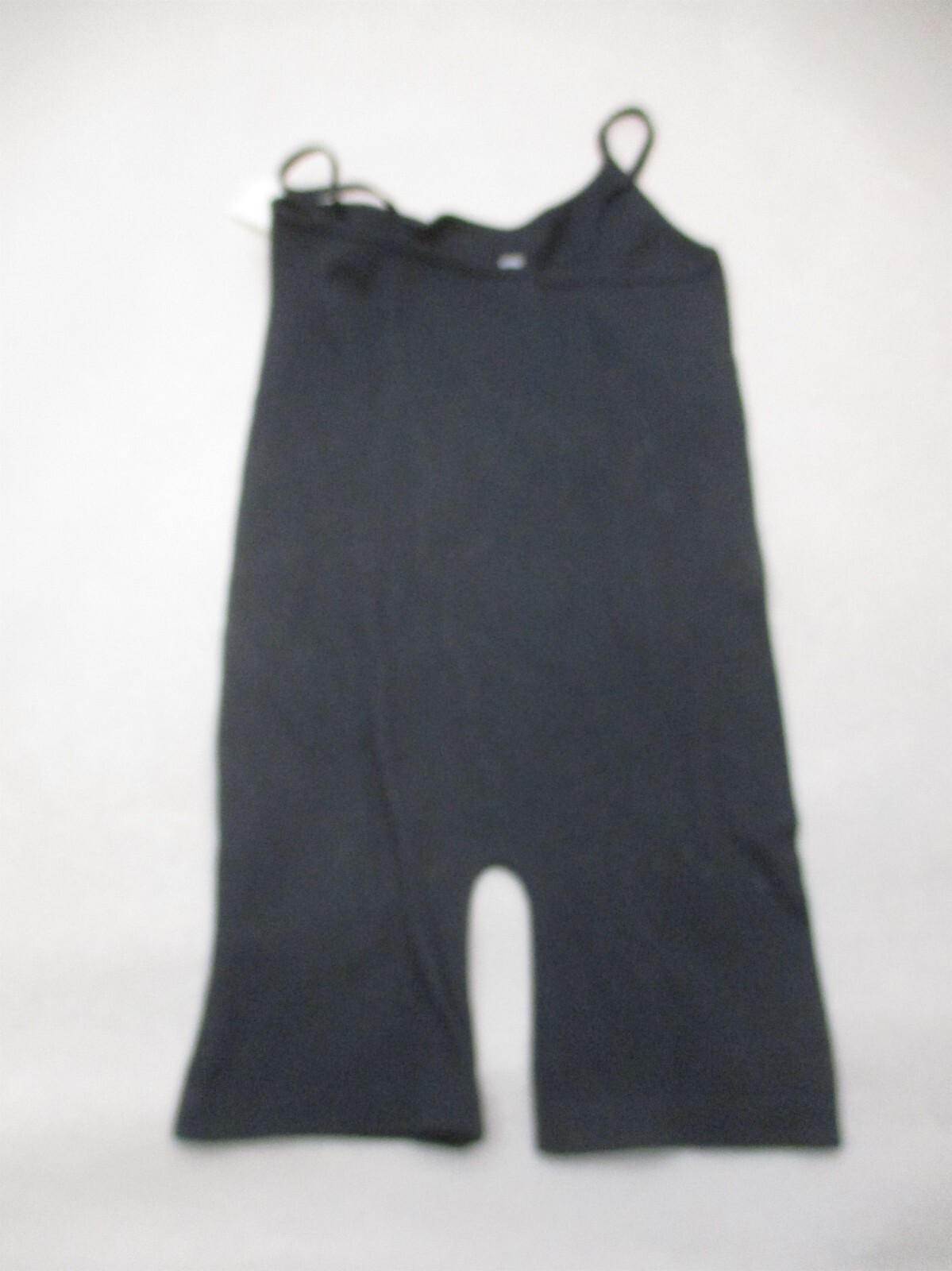 NWT Mono B Size M/L Womens Black Cami Athletic Fitted Ribbed Unitard Shorts 013