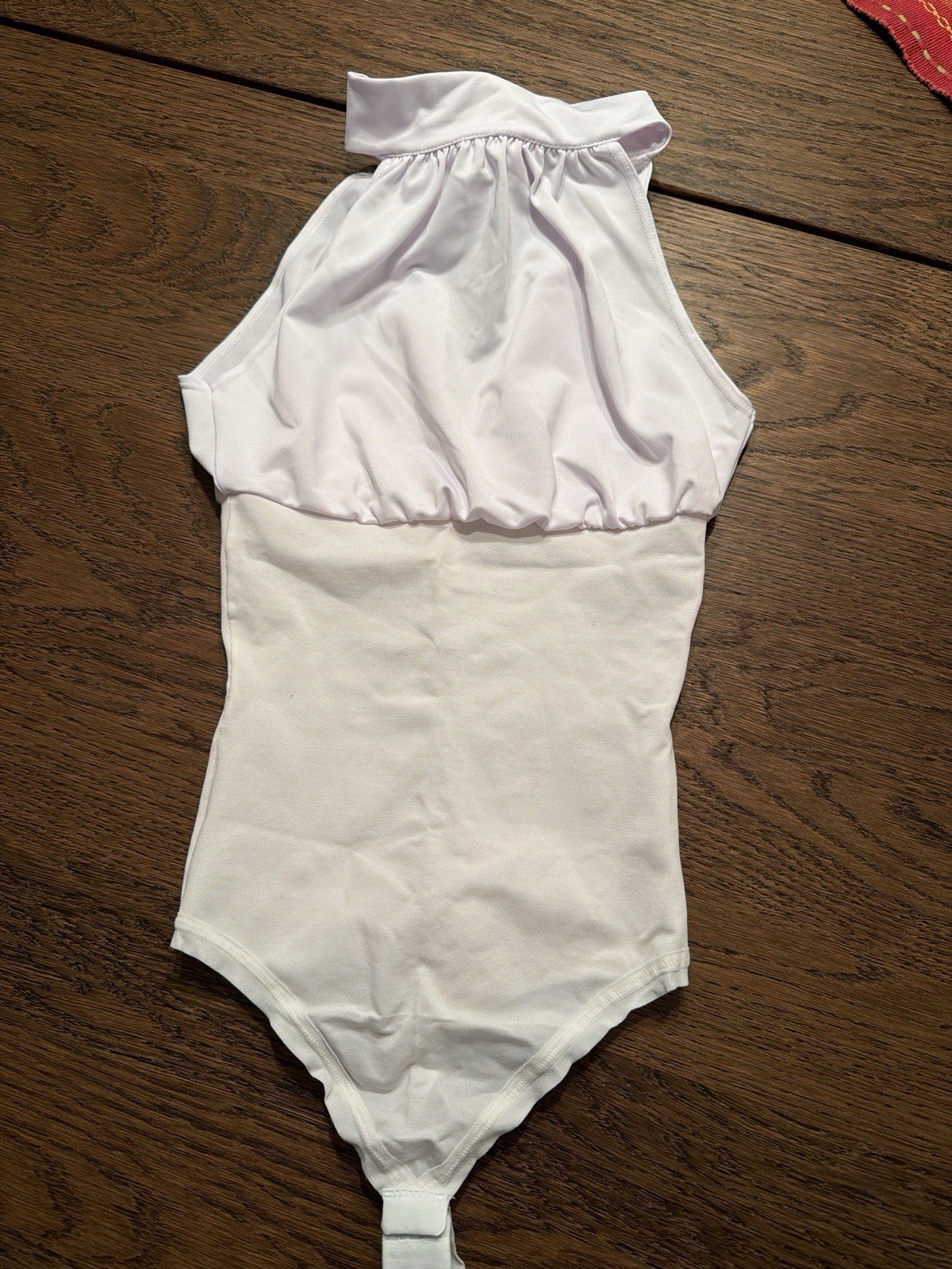 C&Coon Halter Dance Leotard White Size M – Ballet Costume Bodysuit