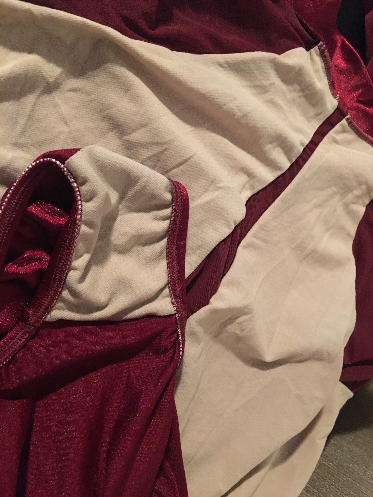 Vtg Body Wrappers Nylon Spandex Bodysuit Leotard L